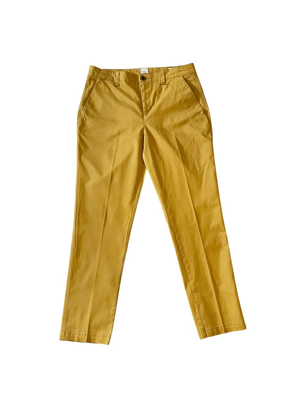 Gap Girlfriend Chino Pants Womens Sz 6 Yellow Mid Rise Retro